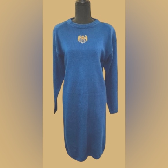 💎”VINTAGE* A’MILANO - PARIS MILANO NEW YORK!! DESIGNER SWEATER DRESS!! - Picture 1 of 9